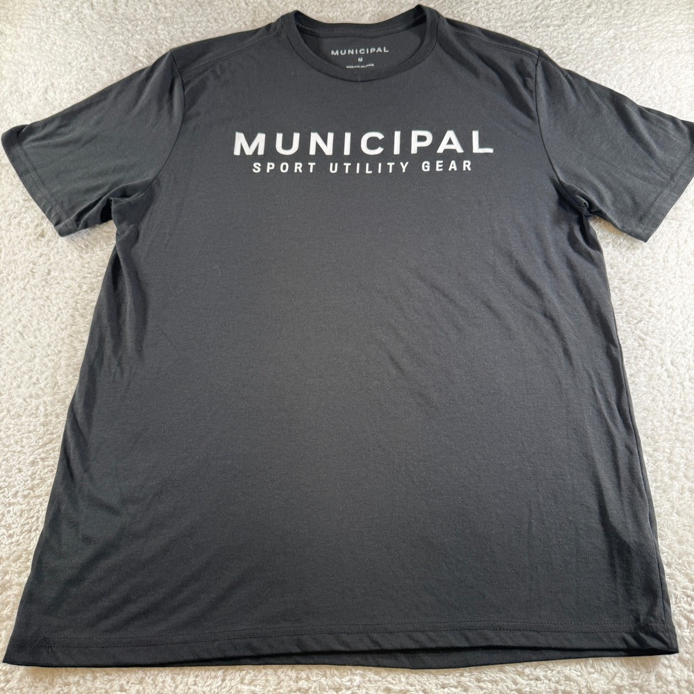 Municipal Sport Utility Gear Graphic Tee Shirt Men's Medium Black Athleisure